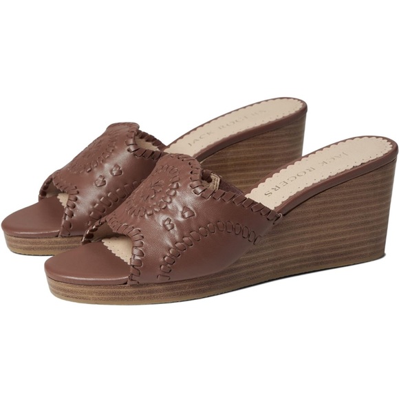 Jack Rogers Thompson Brown Wedges - Picture 2 of 8